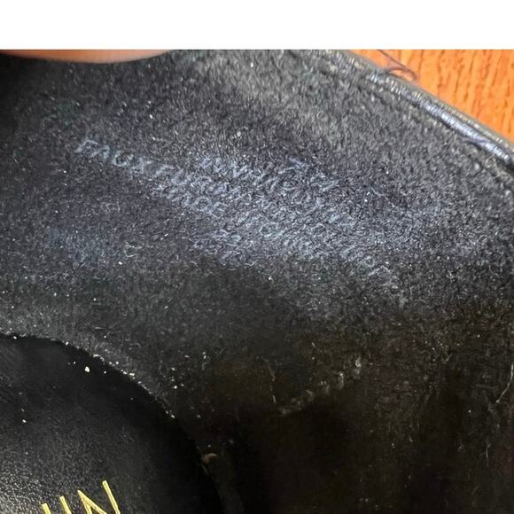 Nine West Black & Gold Leopard Print Loafers Size 7M Ballet Flats Moto Boho Edgy - Picture 9 of 16